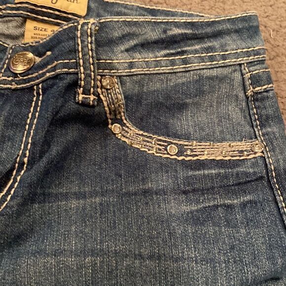 Earl Capris Size 4 Bling Pockets Cuffed Bottom Leg - Picture 10 of 12